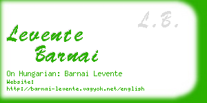 levente barnai business card